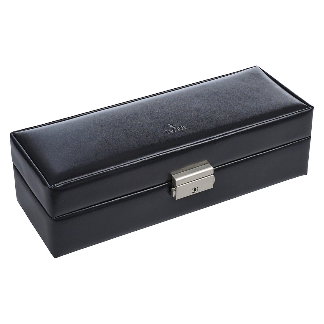 Watch case for 5 watches new classic / black (leather)