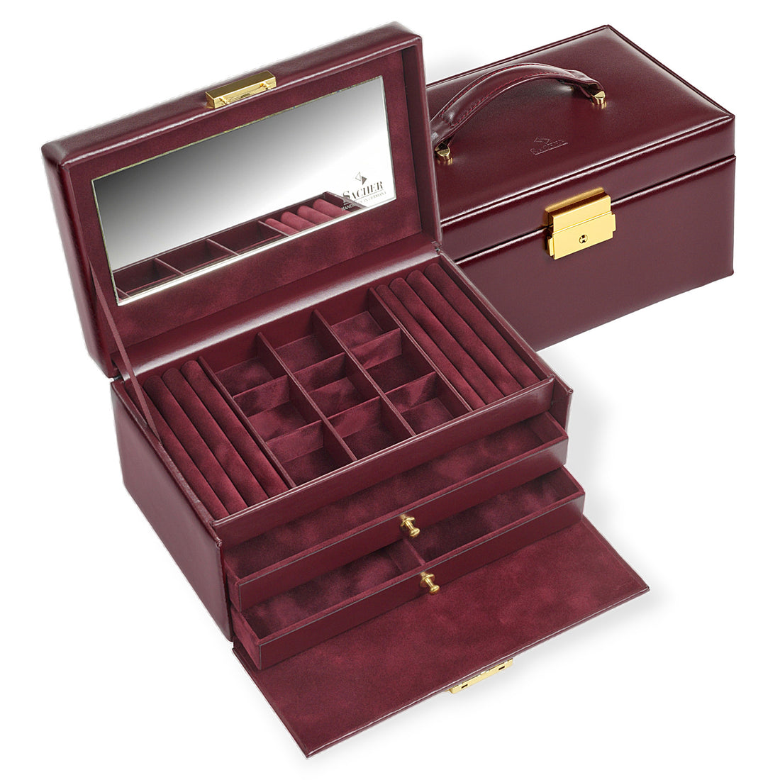 Jewelry box Elly acuro / bordeaux (leather)