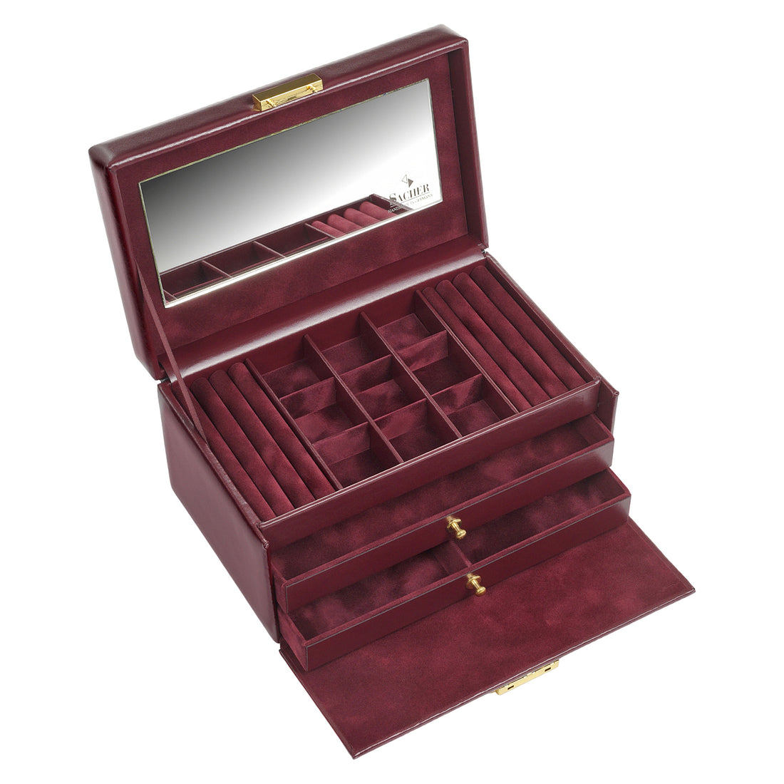 Jewelry box Elly acuro / bordeaux (leather)