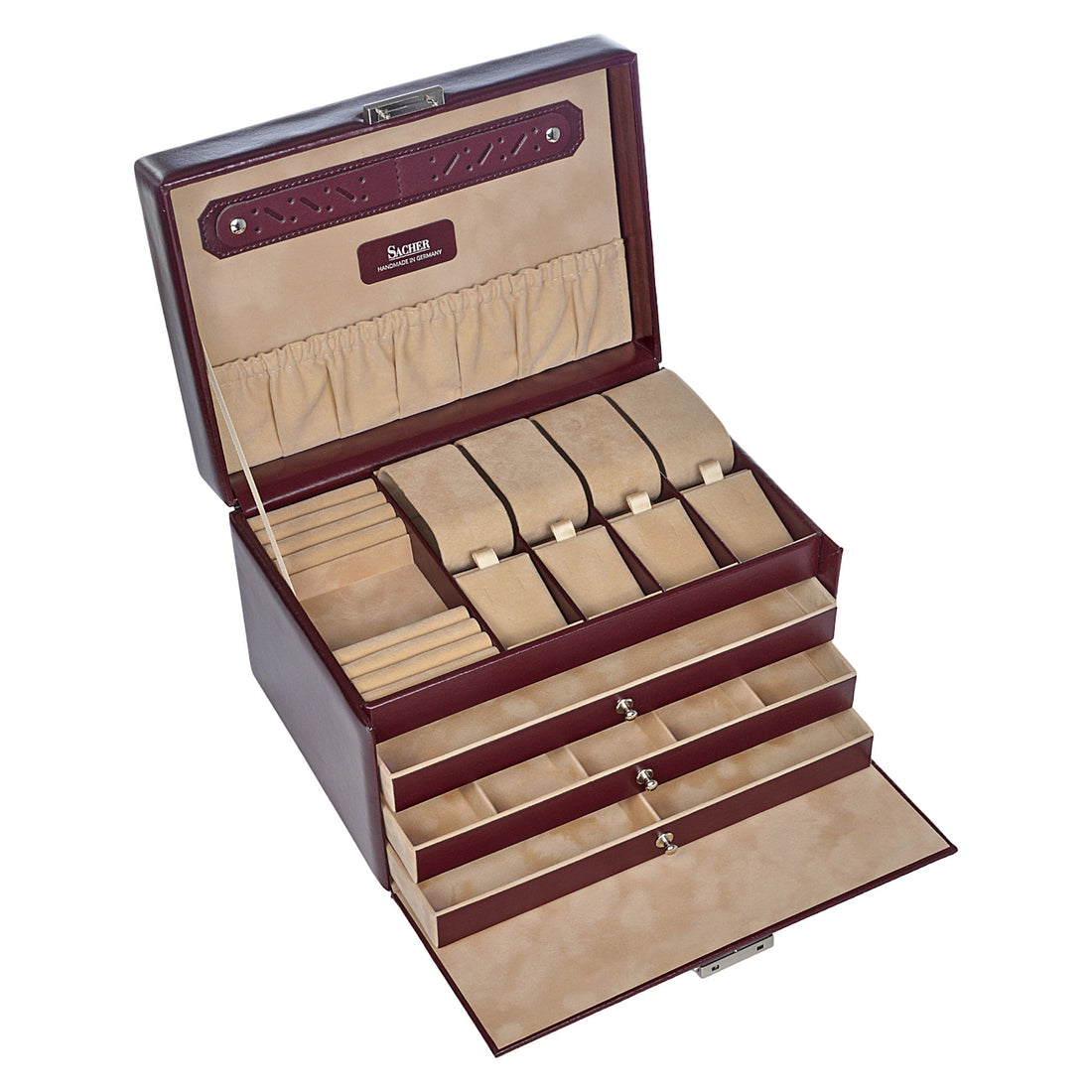 Jewelry box Katja new classic / bordeaux (leather)