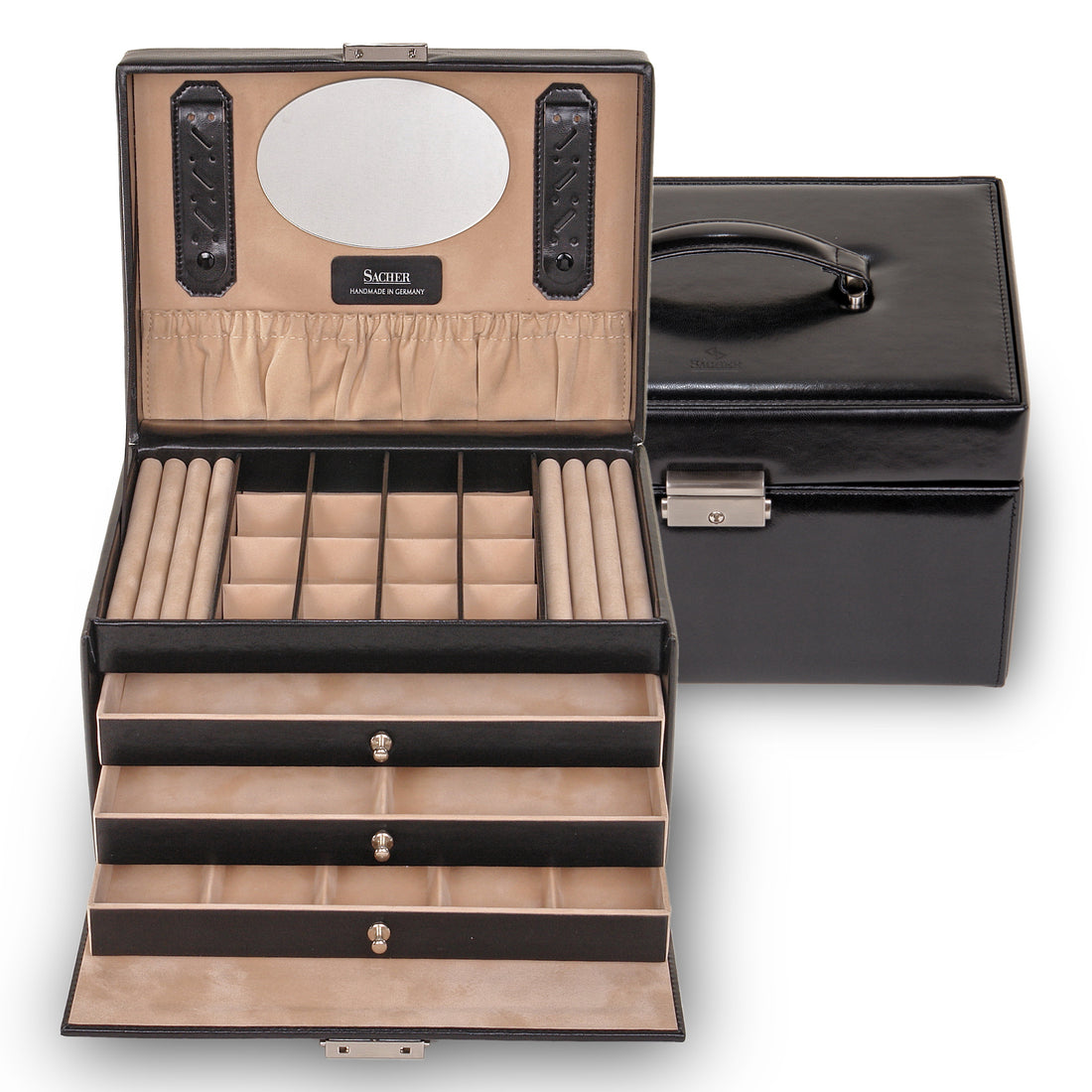 Jewelry box Lena new classic / black (leather)