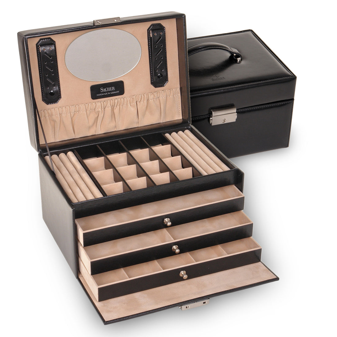 Jewelry box Lena new classic / black (leather)