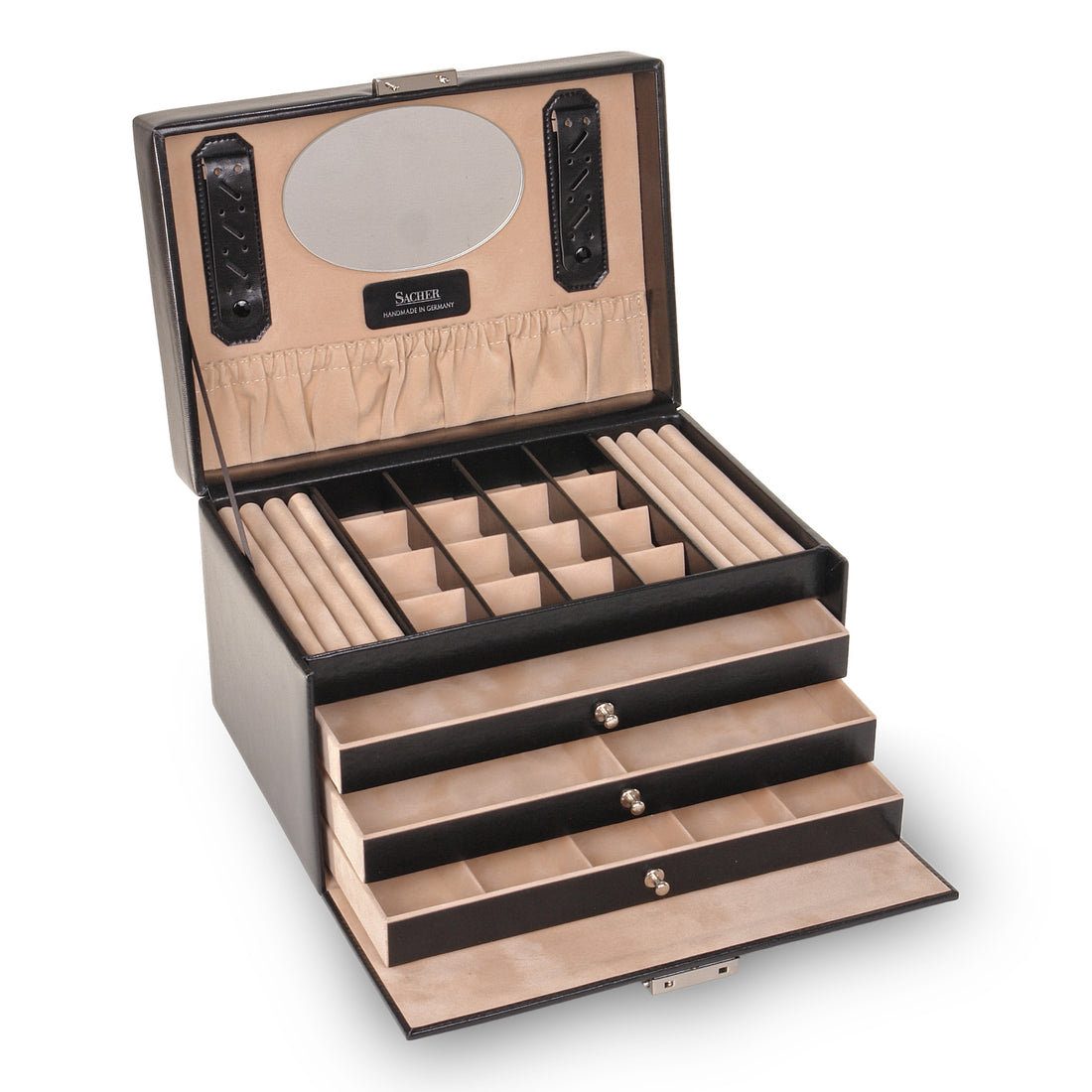Jewelry box Lena new classic / black (leather)