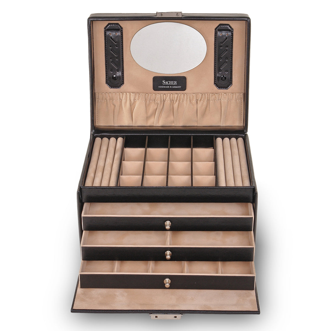Jewelry box Lena new classic / black (leather)