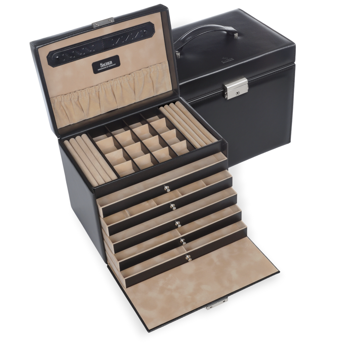 Jewelry box Nina new classic / black (leather)