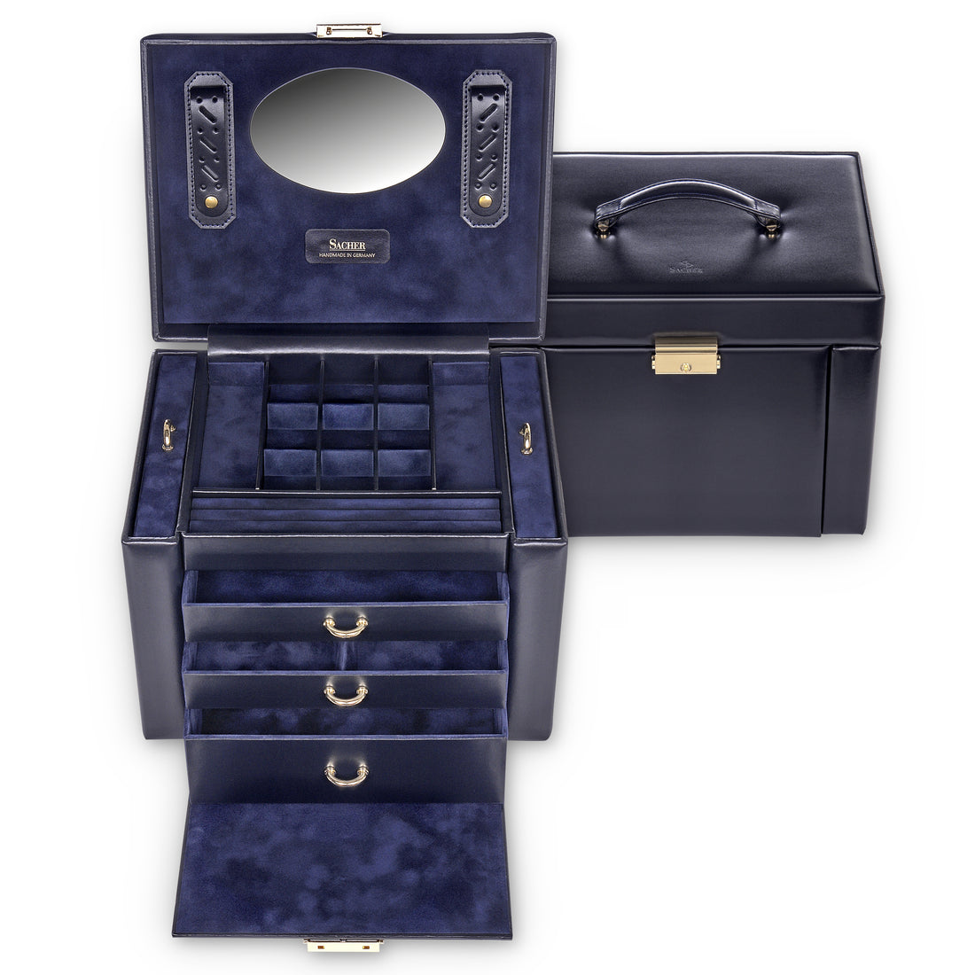 Jewelry box Marta acuro / navy (leather)
