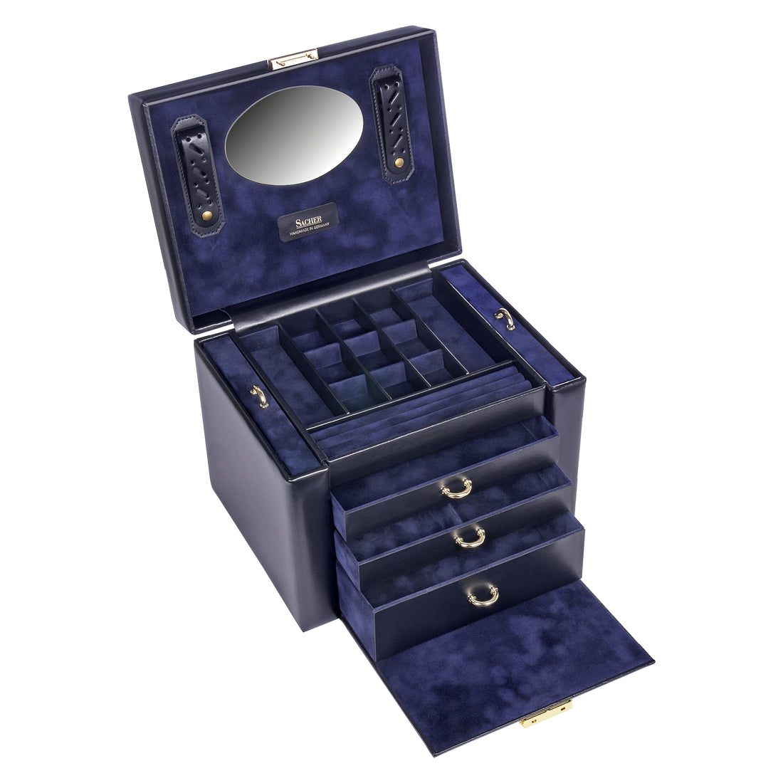Jewelry box Marta acuro / navy (leather)