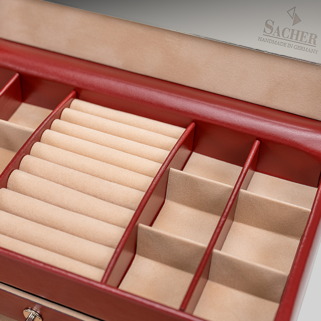 Jewelry box Emma amadora / red (leather)