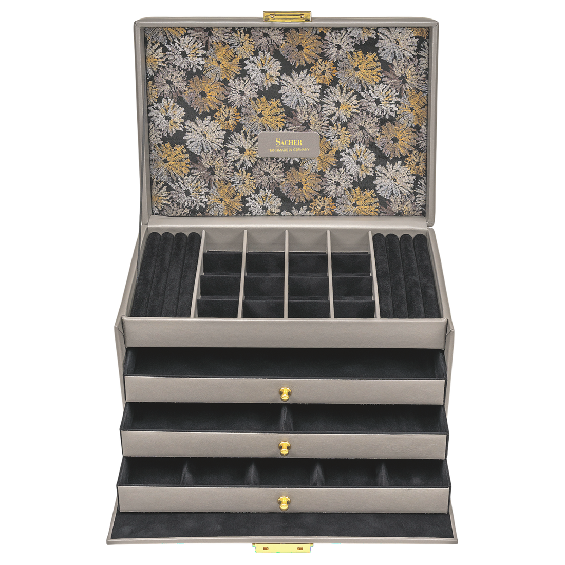 Jewelry box Lena fleur venice / grey (leather)
