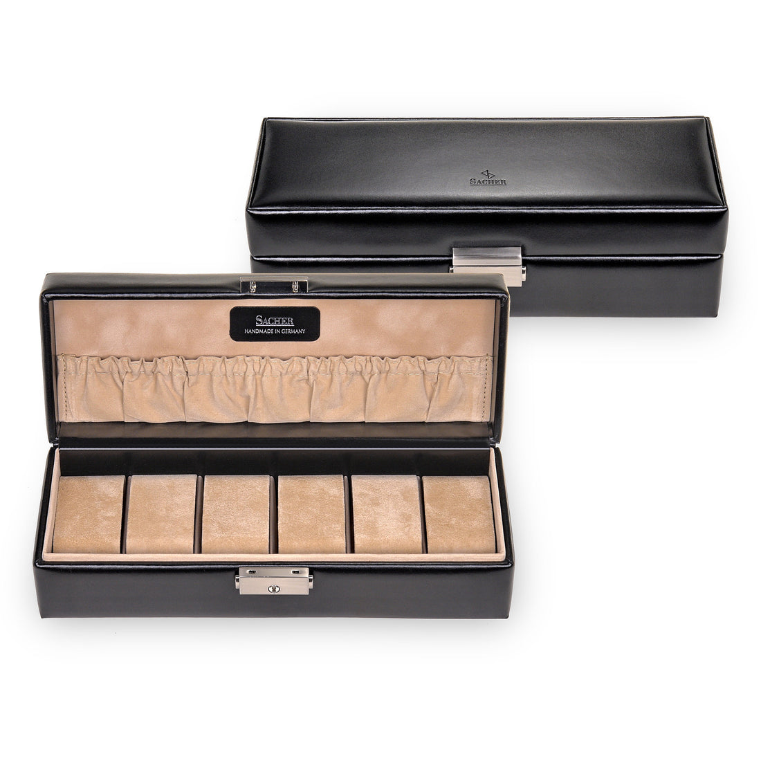 Watch case for 6 watches new classic / black