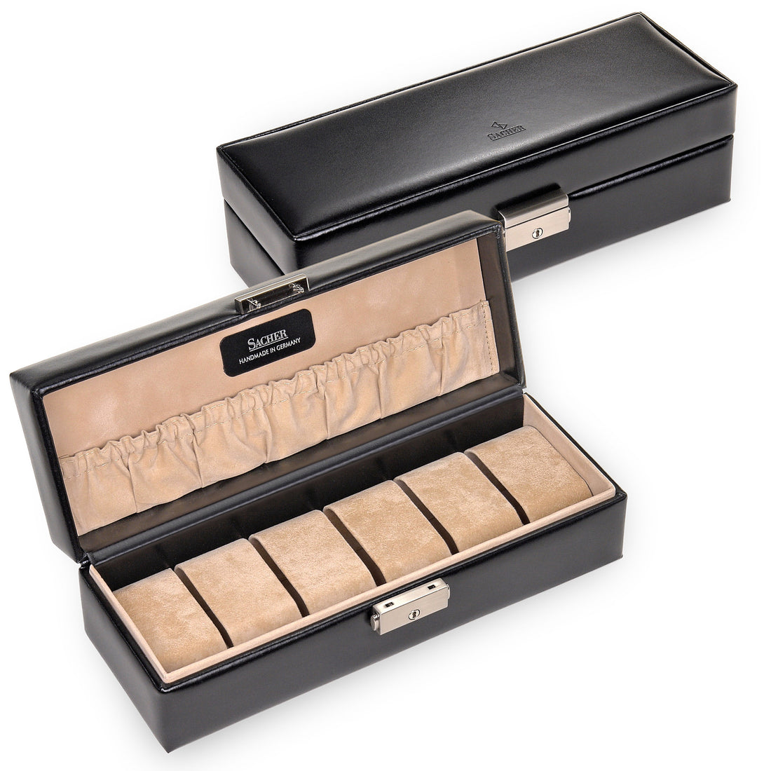 Watch case for 6 watches new classic / black