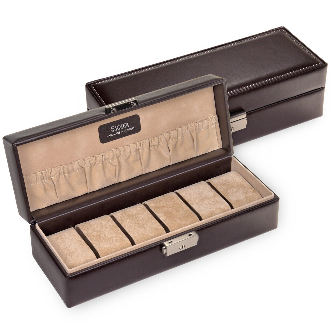 Watch case for 6 watches new classic / mocca