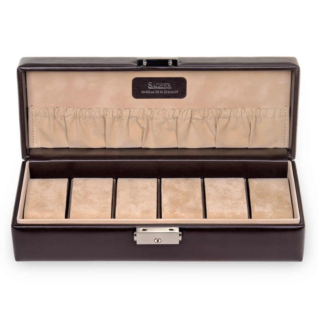 Watch case for 6 watches new classic / mocca