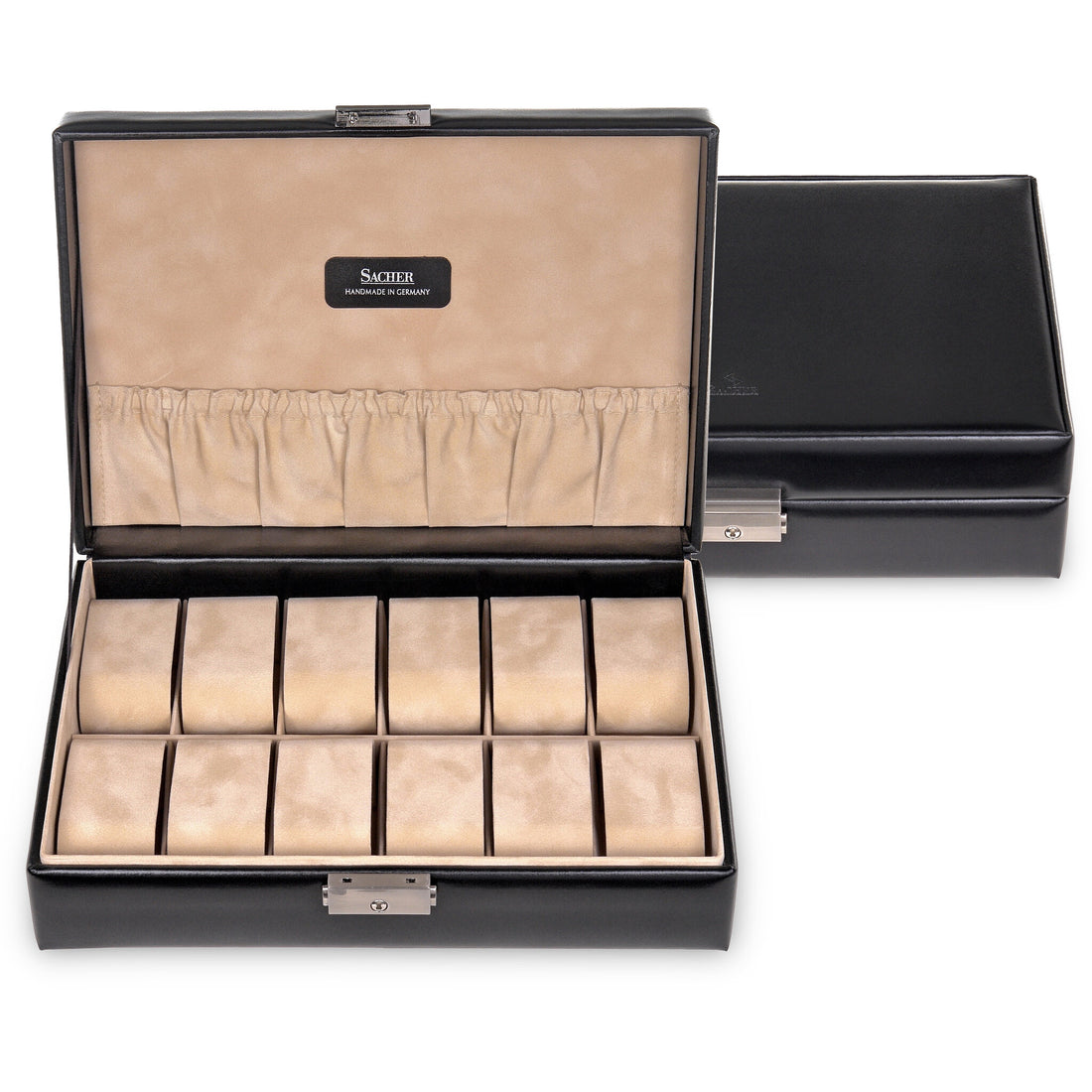 Watch case for 12 watches new classic / black