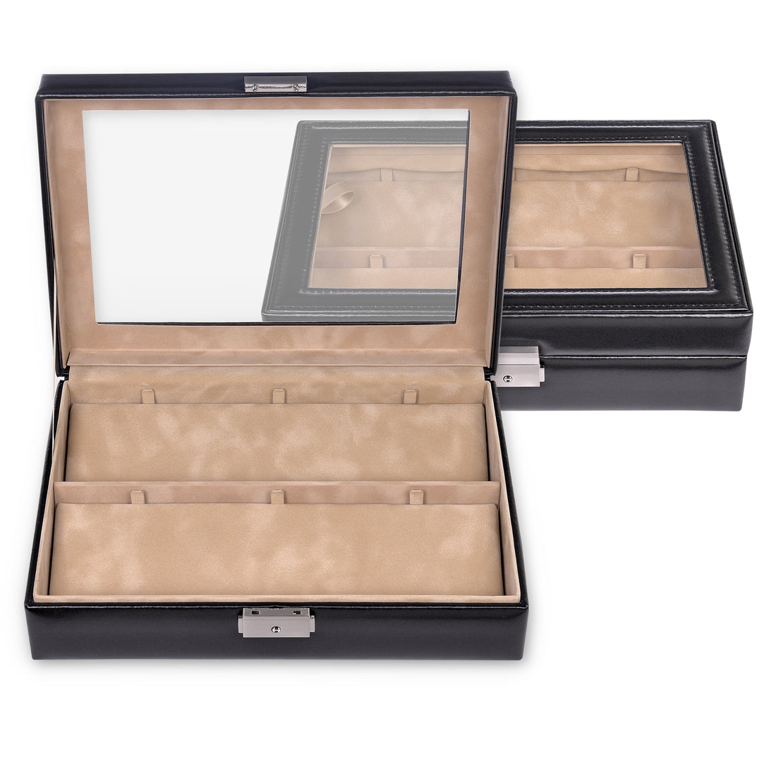 Pocket watch case new classic / black (leather)