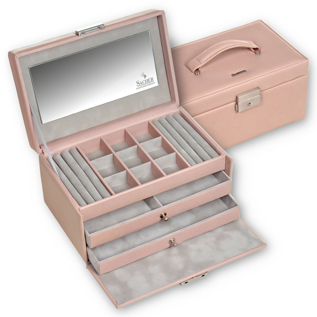 Jewelry box Elly pastello / rosé (leather)