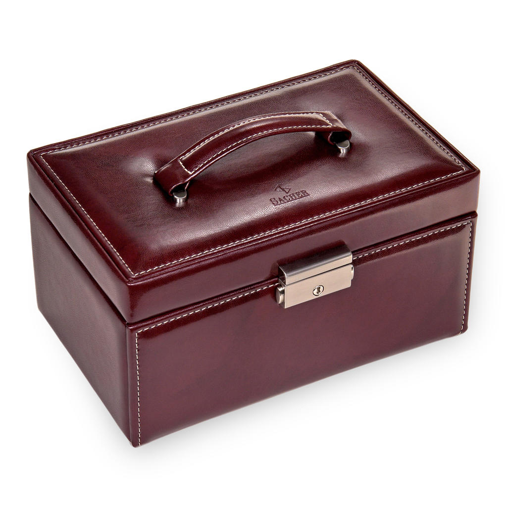 Jewelry box Elly florage / bordeaux