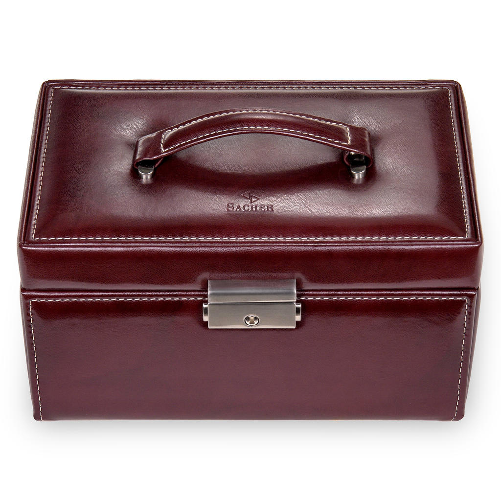 Jewelry box Elly florage / bordeaux