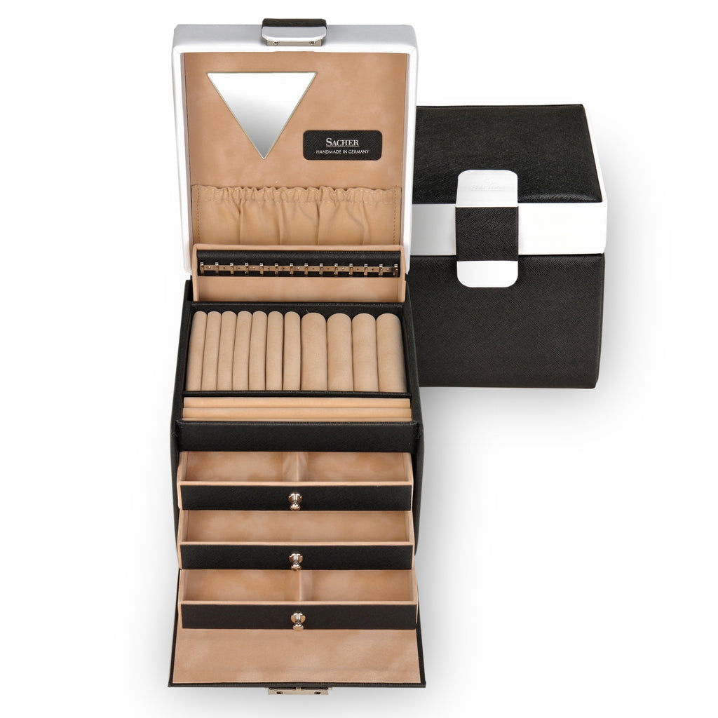 Jewelry box Erika nero bianco / black