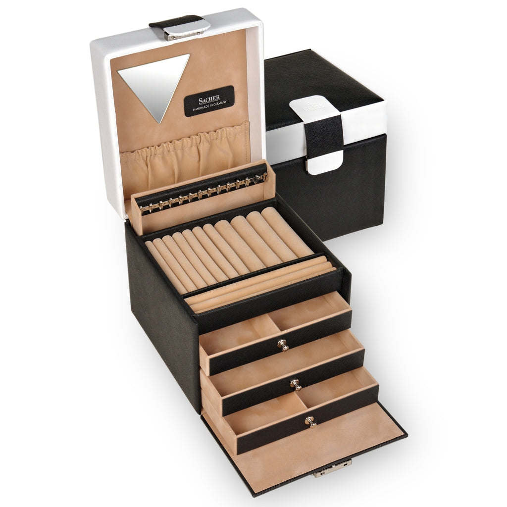 Jewelry box Erika nero bianco / black