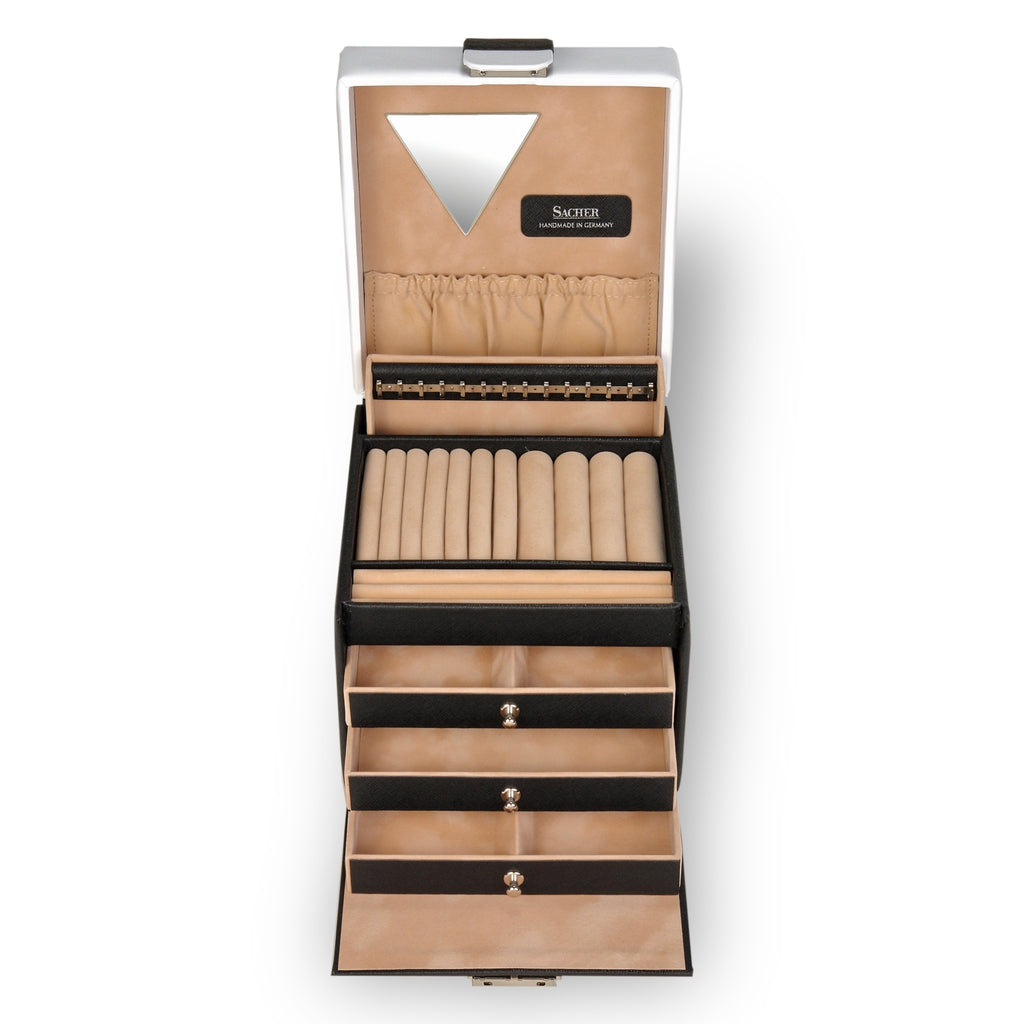 Jewelry box Erika nero bianco / black