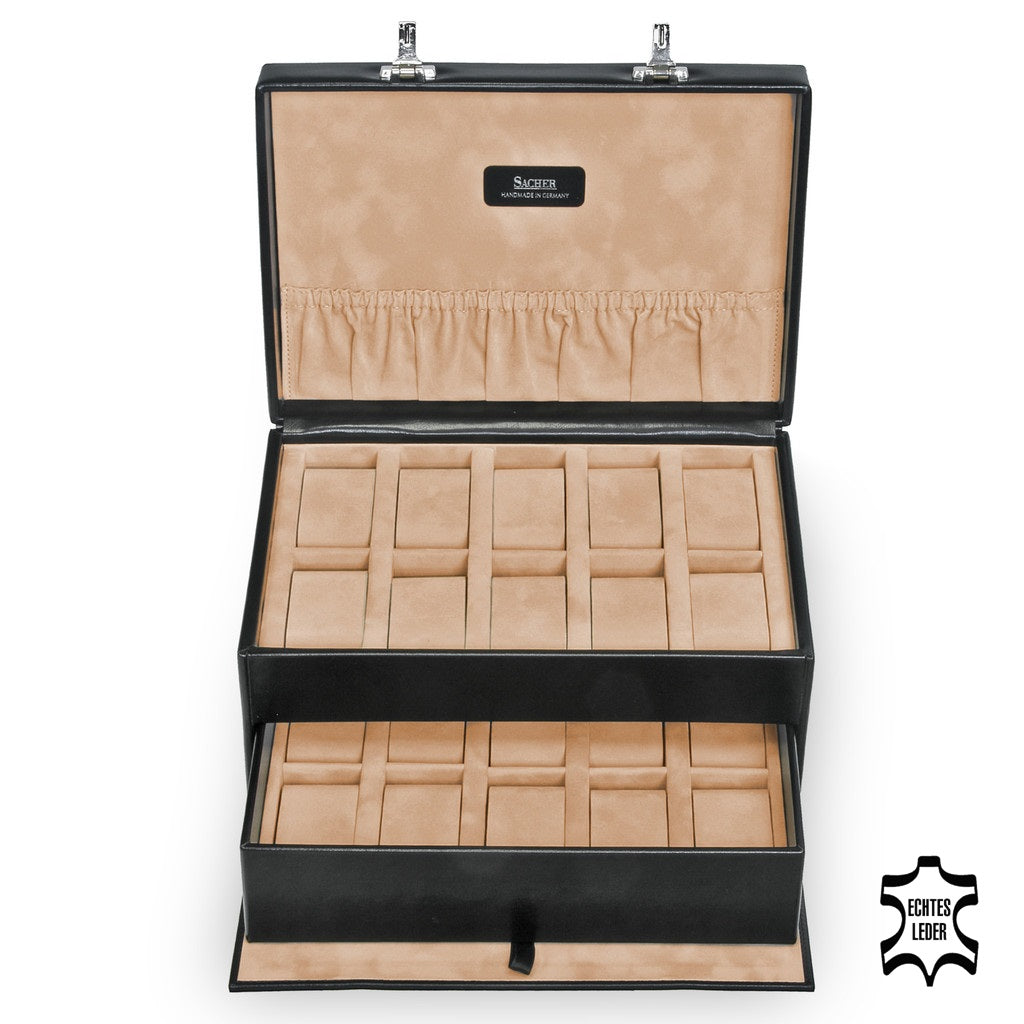 Watch case new classic / black (leather)