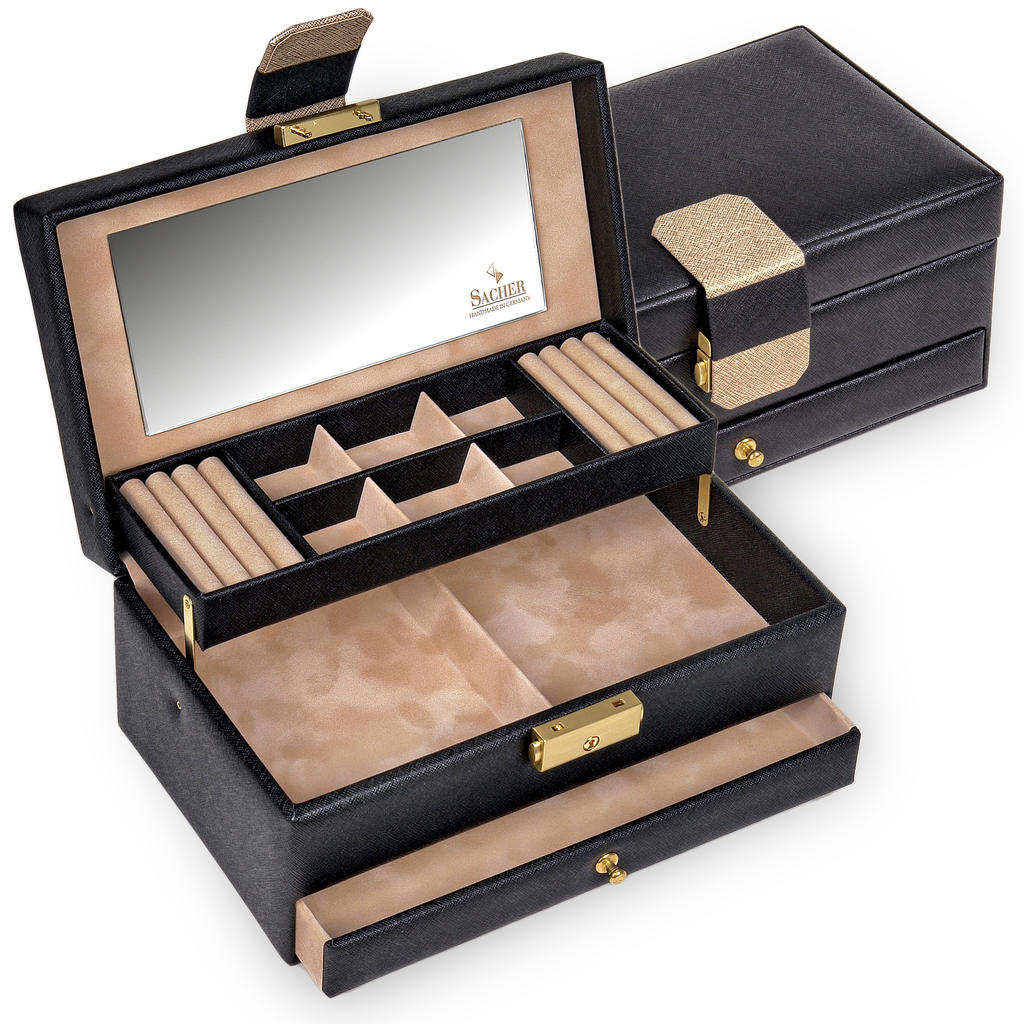 Jewelry box Helen saffiano / black