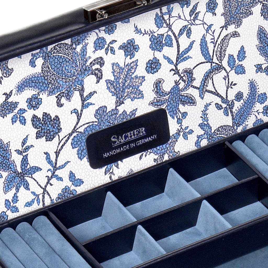 Jewelry box Helen florage / navy (leather)