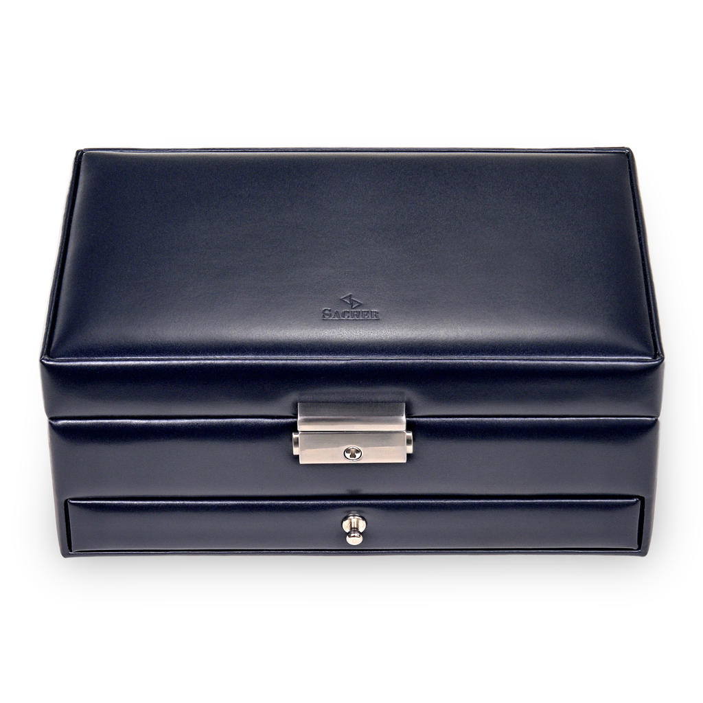 Jewelry box Helen florage / navy (leather)