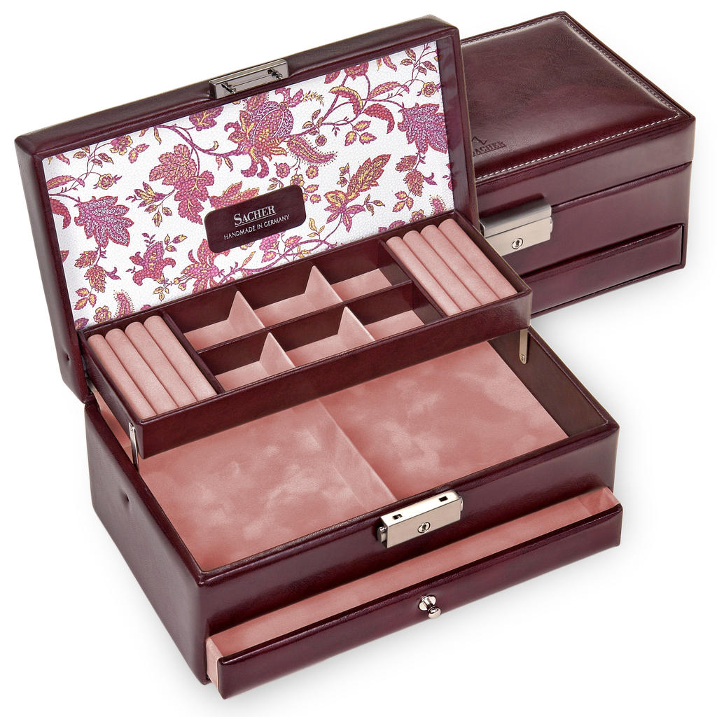 Jewelry box Helen florage / bordeaux