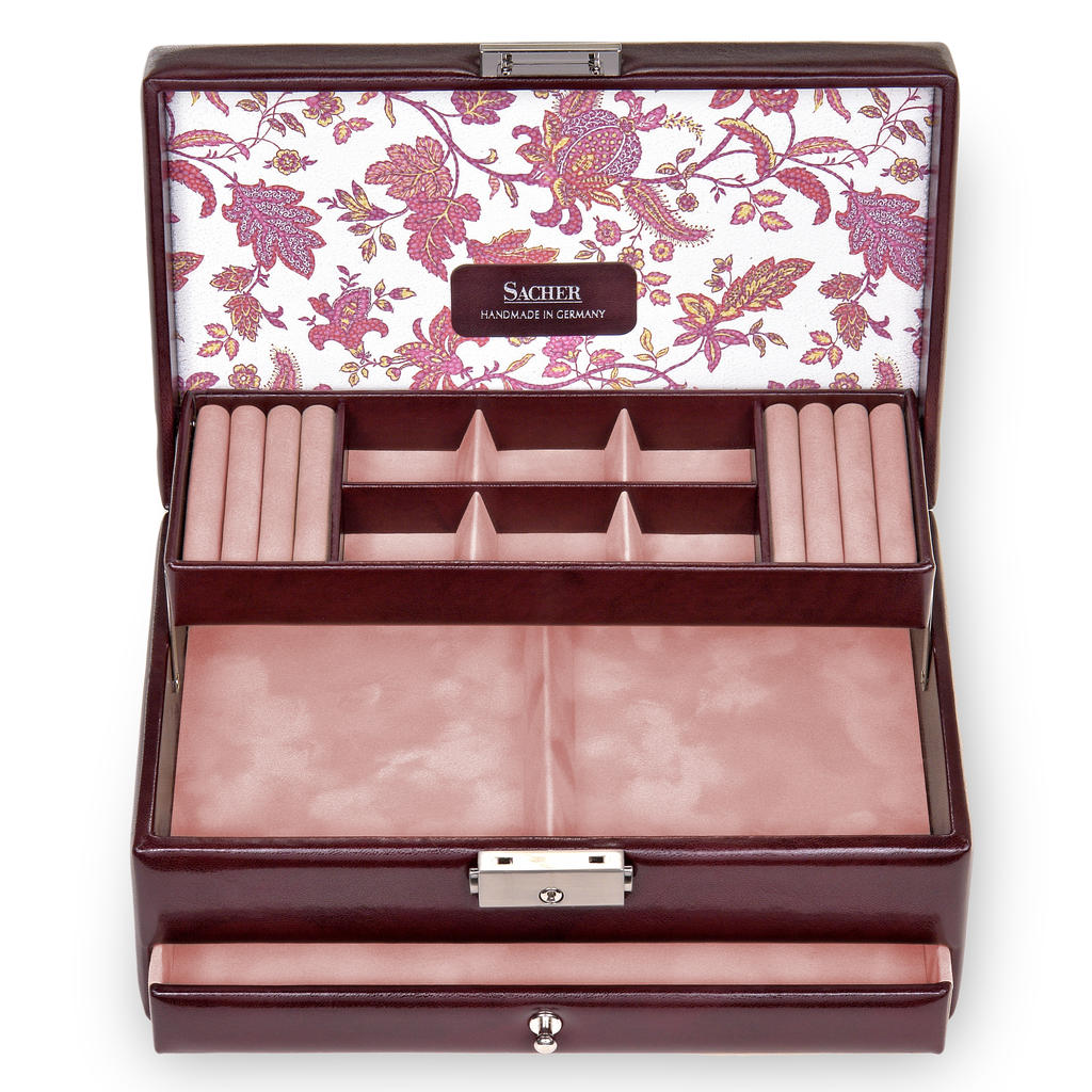 Jewelry box Helen florage / bordeaux