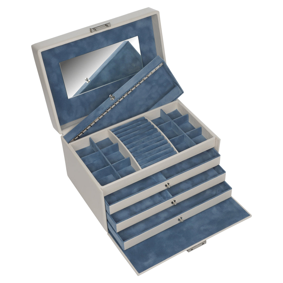 Jewelry box Jasmin elegance / ivory (full cowhide)