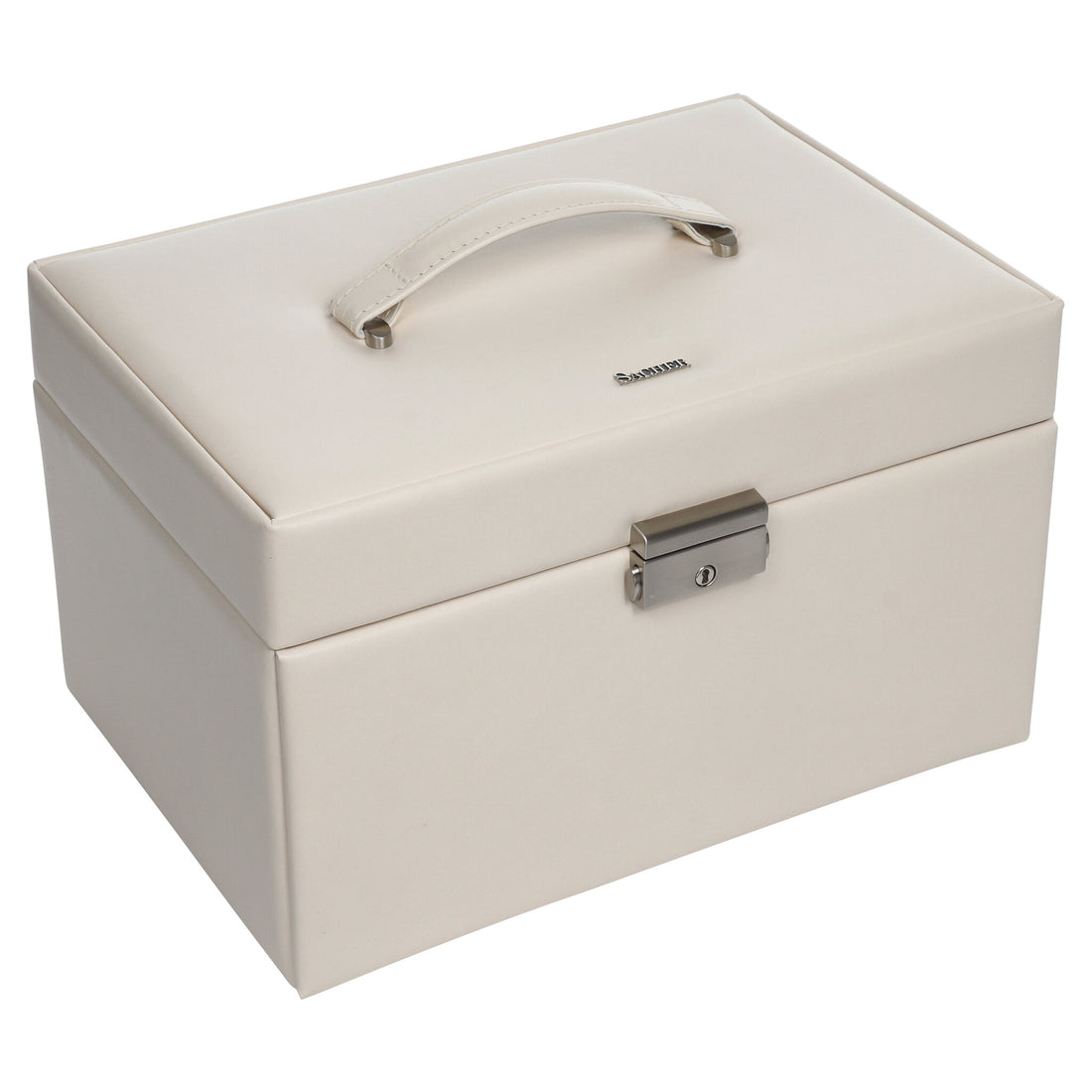 Jewelry box Jasmin elegance / ivory (full cowhide)