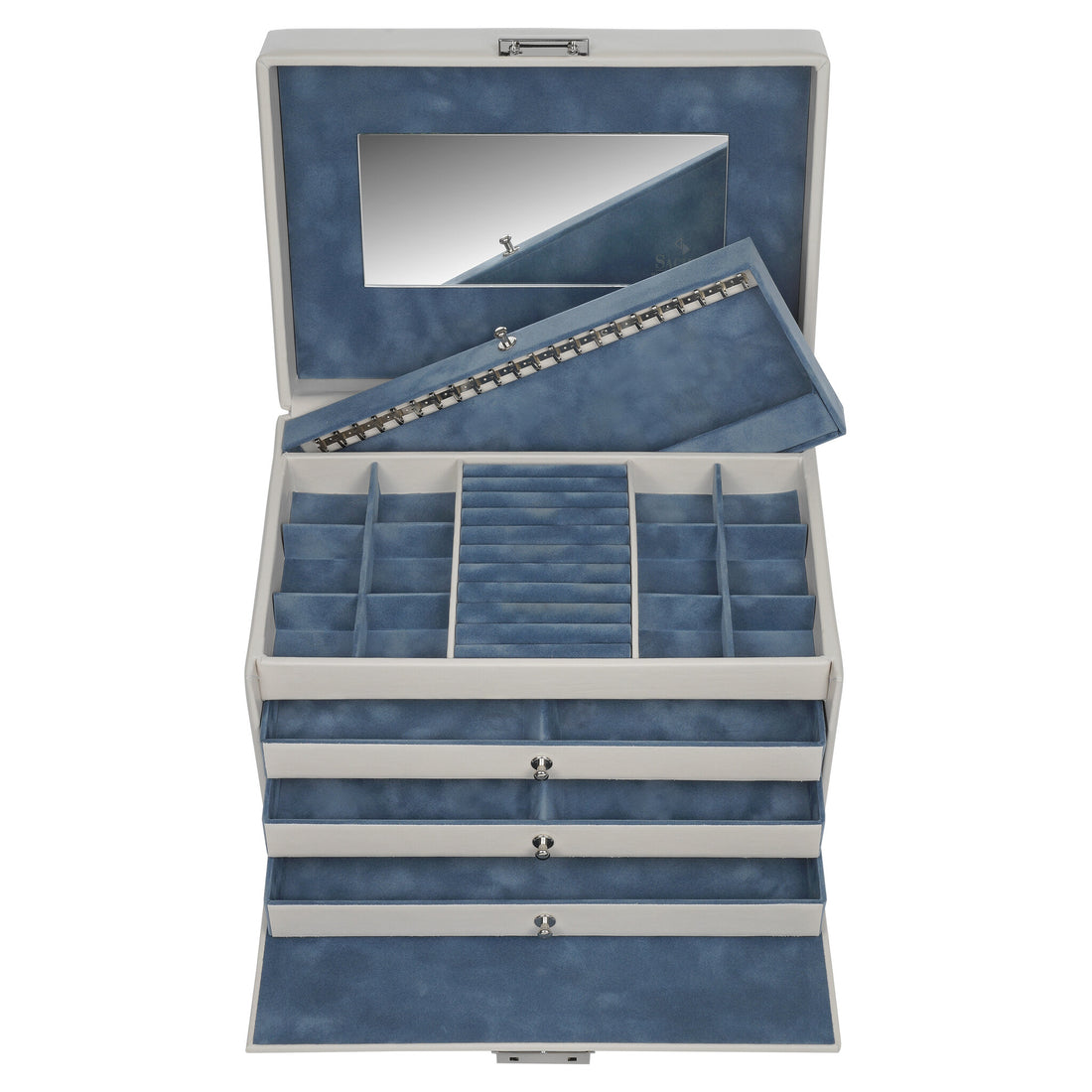 Jewelry box Jasmin elegance / ivory (full cowhide)