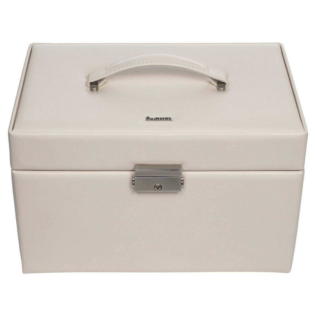 Jewelry box Jasmin elegance / ivory (full cowhide)
