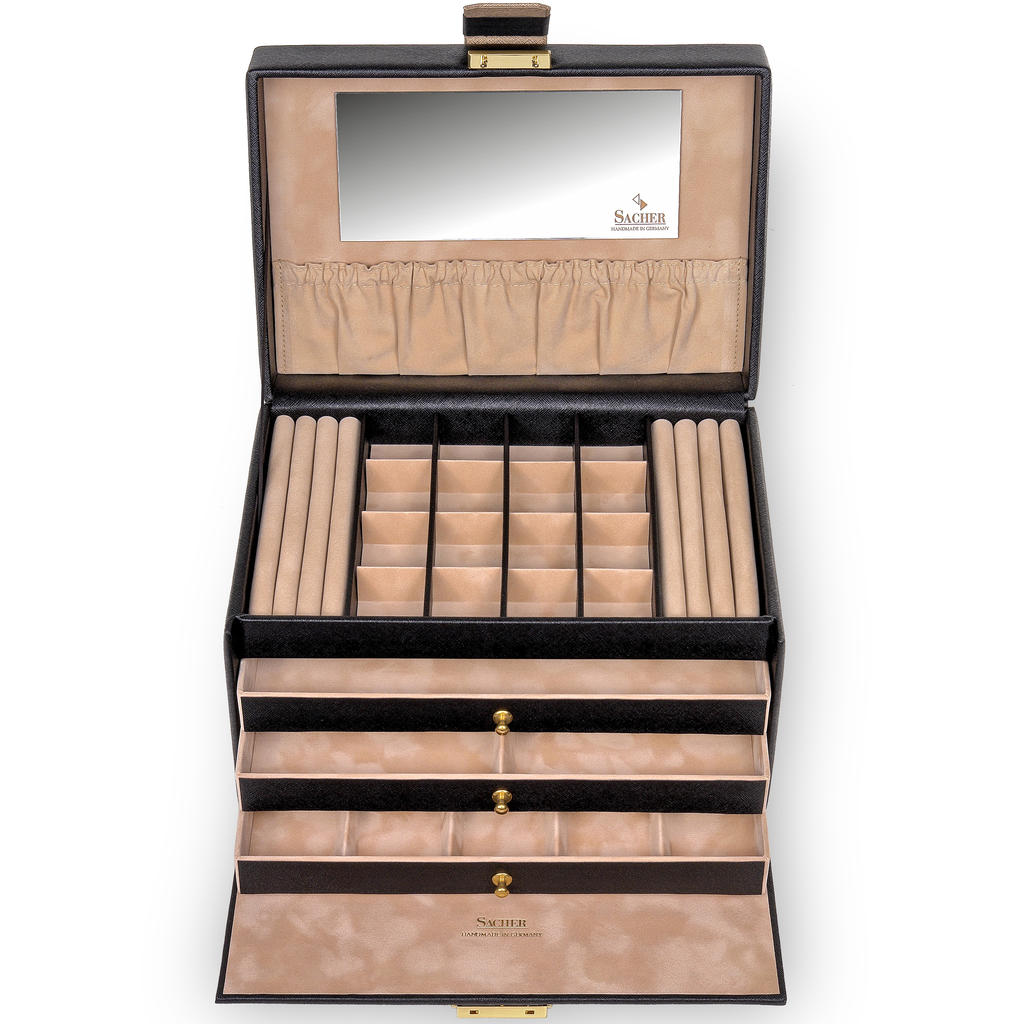 Jewelry box Lena saffiano / black