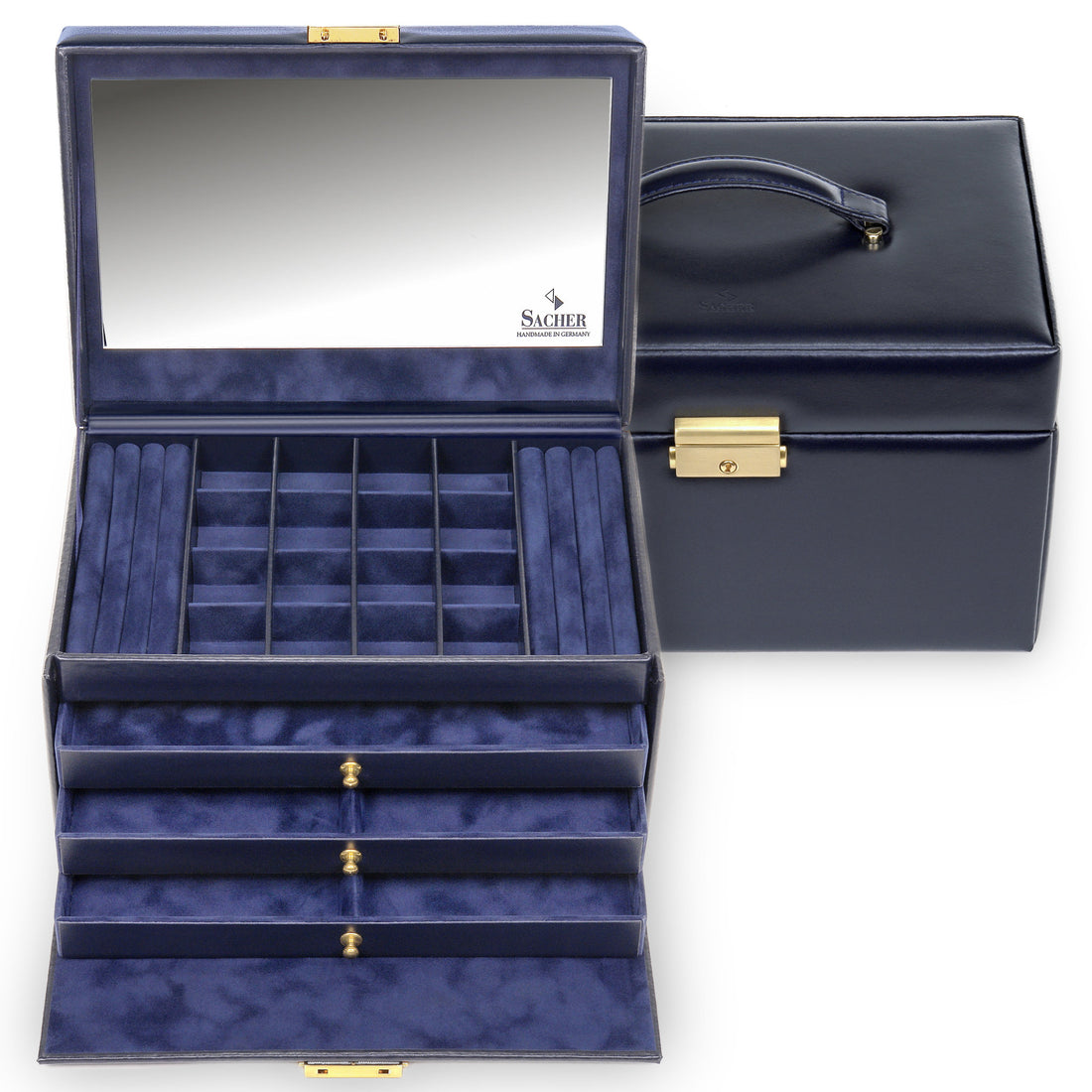 Jewelry box Lena acuro / navy (leather)