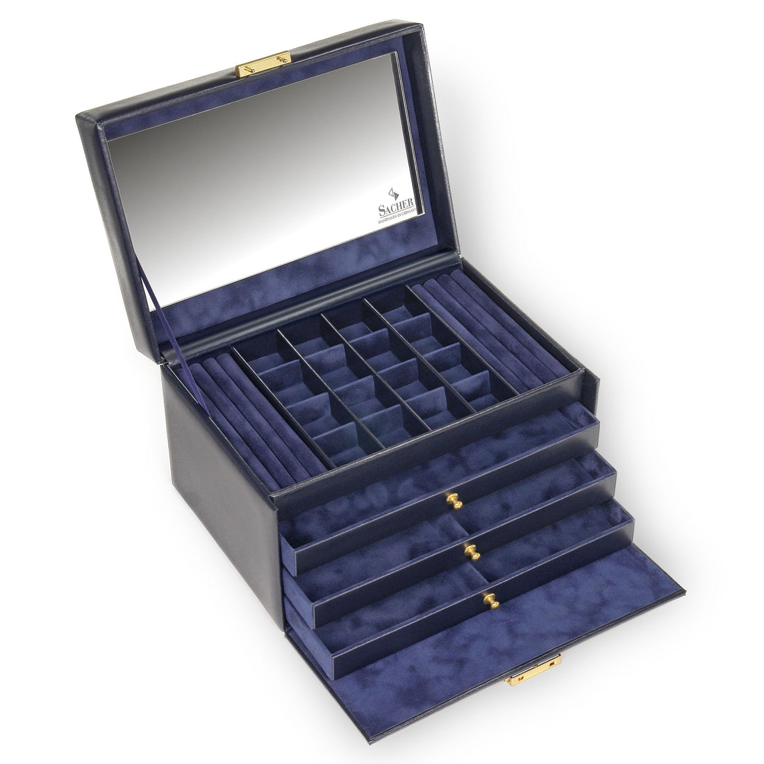 Jewelry box Lena acuro / navy (leather)