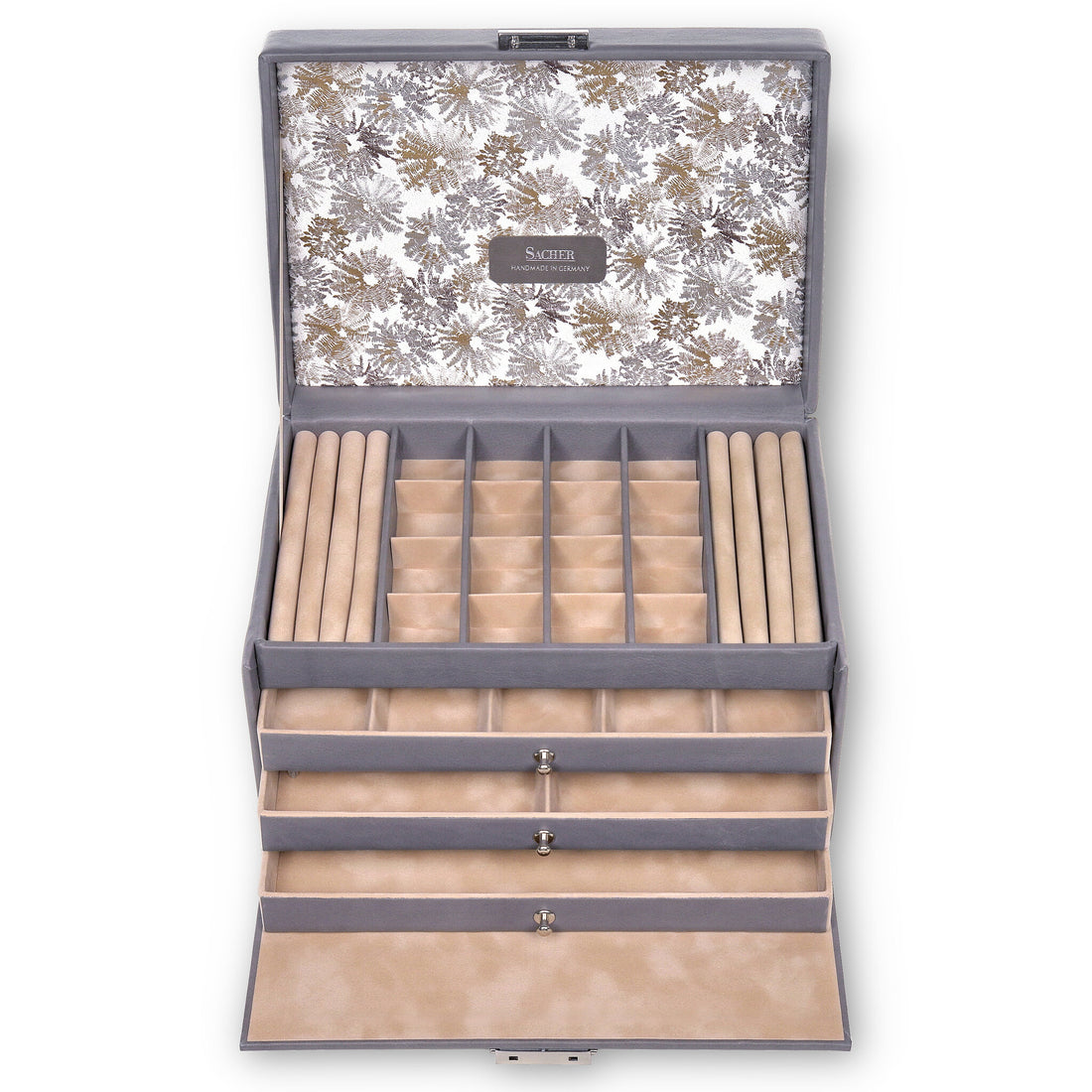Jewelry box Lena fleur venice / grey (leather)