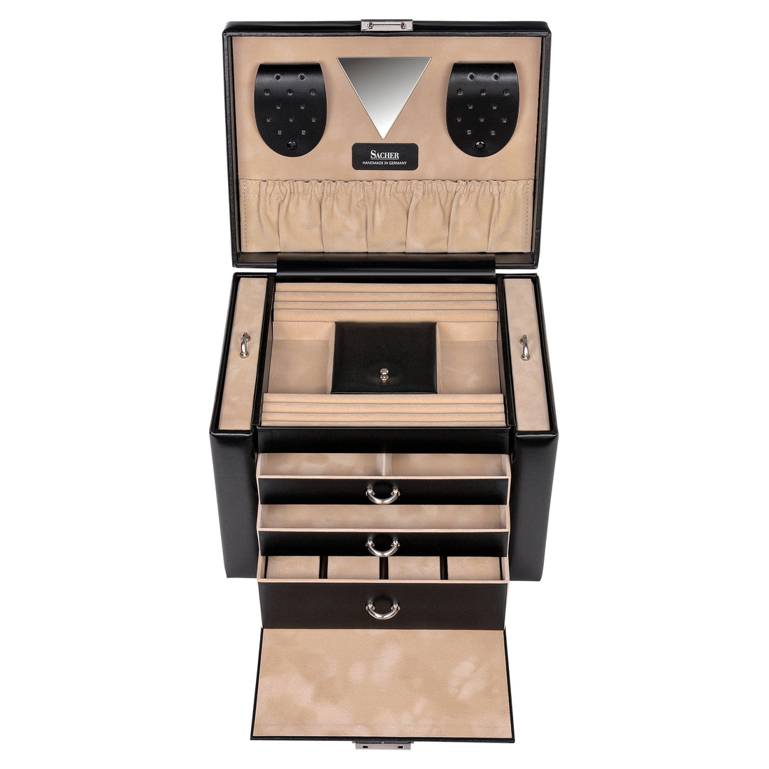 Jewelry box Maxima new classic / black (leather)