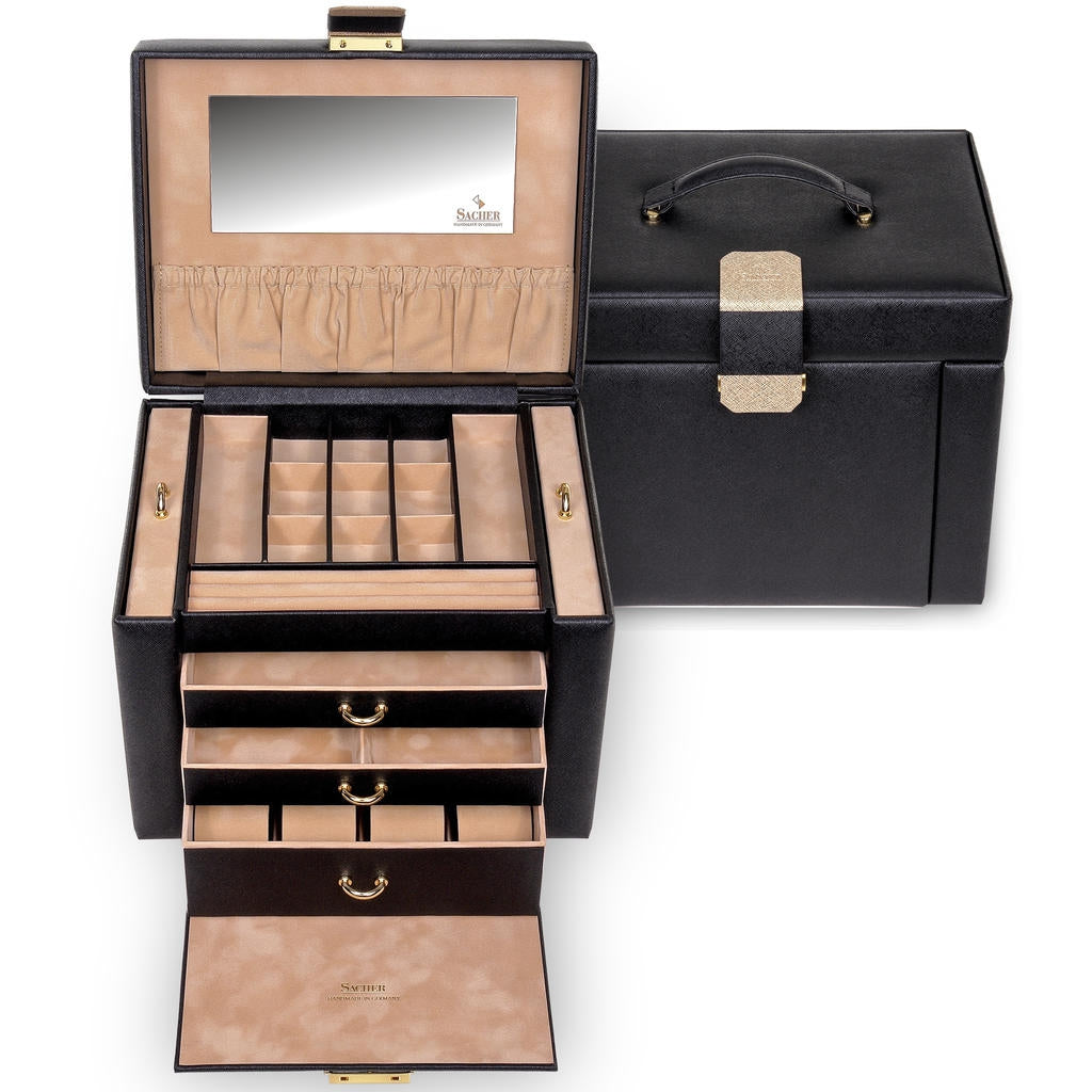 Jewelry box Marta saffiano / black