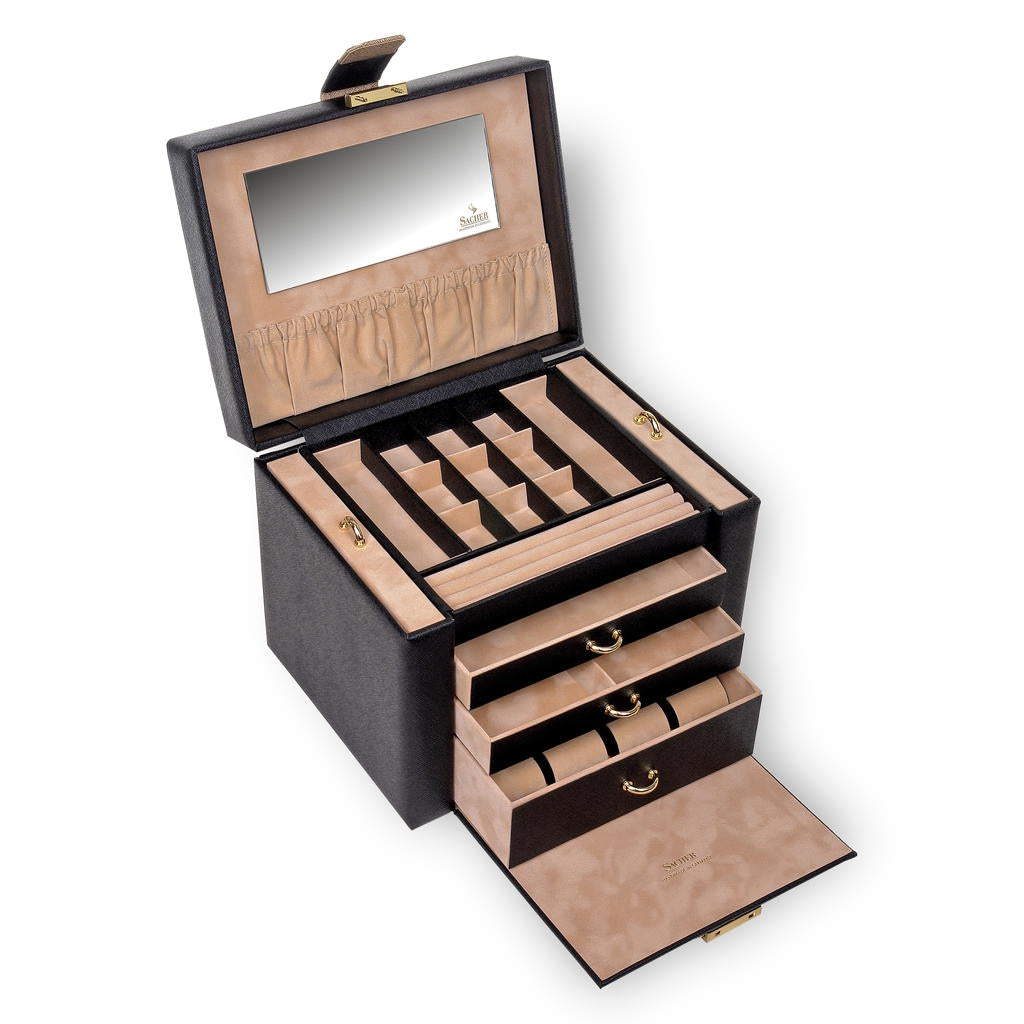 Jewelry box Marta saffiano / black