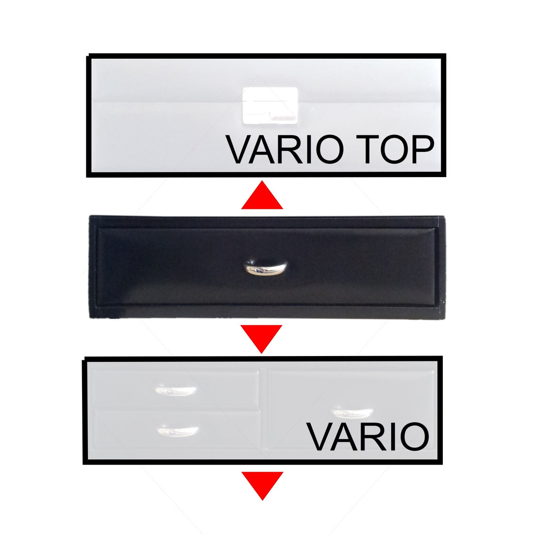 Módulo estándar VARIO relojes vario / negro (cuero)