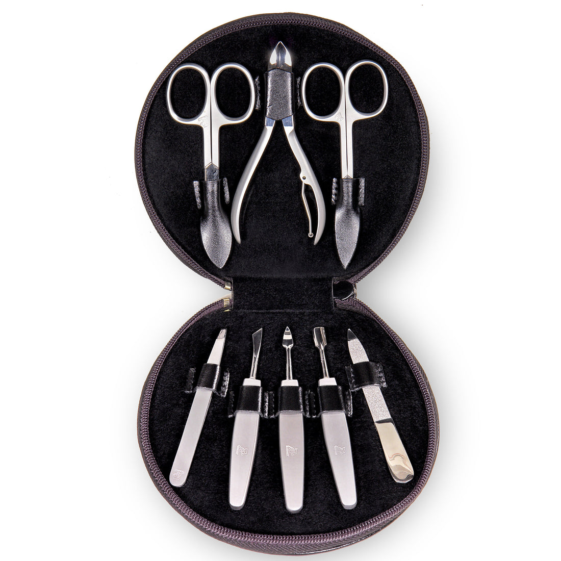 Estuche de manicura de 8 piezas Estuche de manicura / negro (piel)