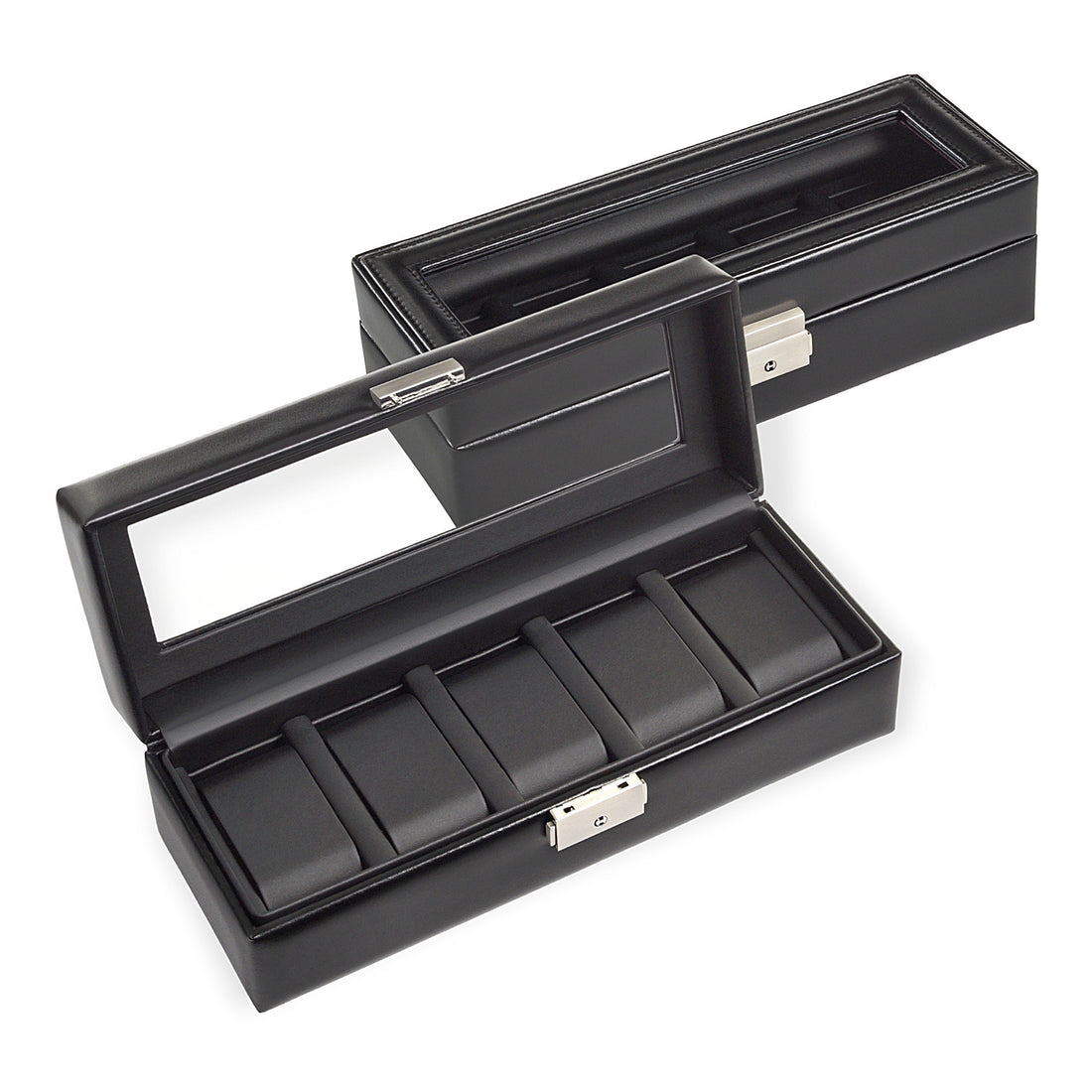 Caja para 5 relojes black exclusive / negro (cuero)