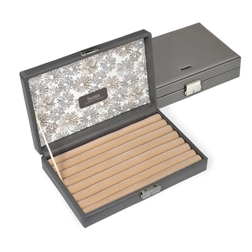 Estuche para anillos fleur venice / gris (cuero)
