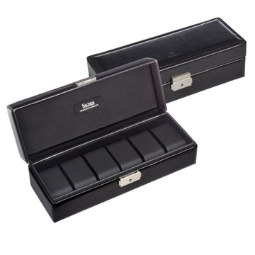 Caja para 6 relojes black exclusive / negro