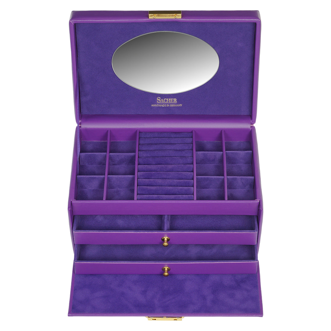 Caixa para jóias Emma colisimo / violeta (pele de vaca)
