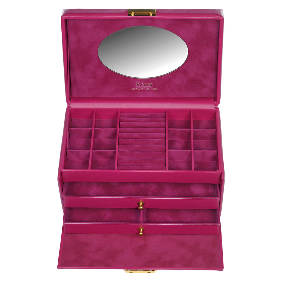 Caja de joyas Emma colisimo / rosa (cuero de vaca completo)