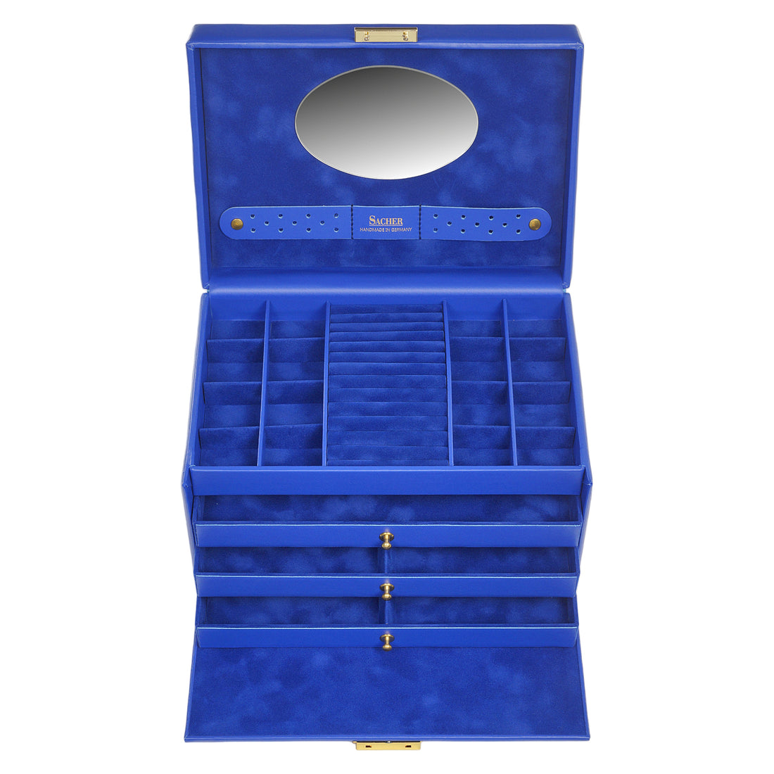 jewellery case Karen colisimo / blue (cowhide leather)